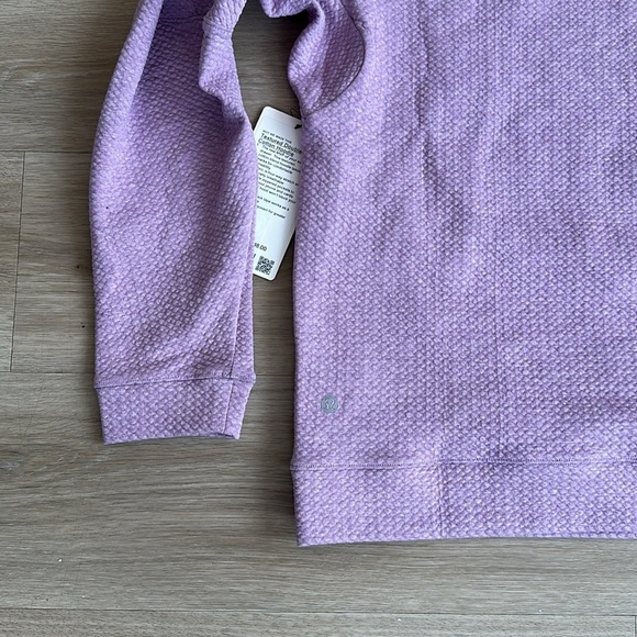 Lululemon Textured Double-Knit Cotton Hoodie color lavender - Picture 9 of 10